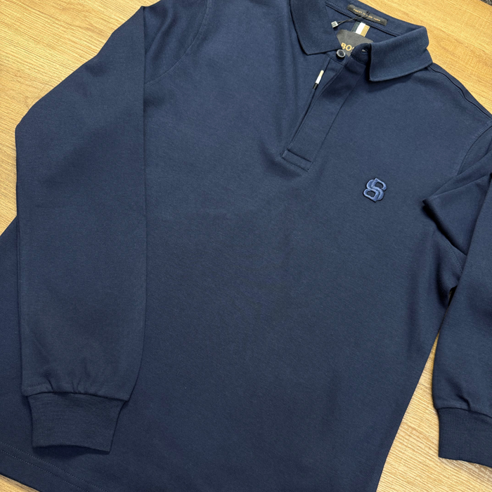 BOSS "BB" Long-Sleeve Polo Shirt