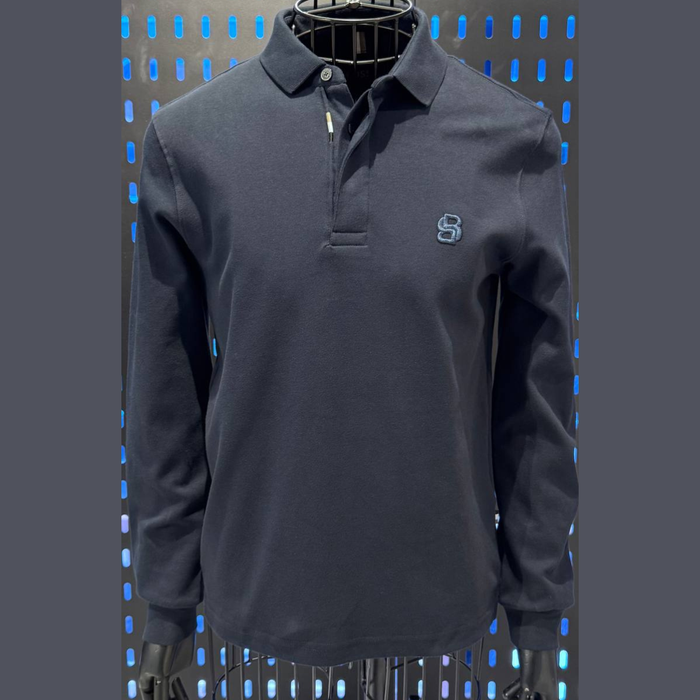 BOSS "BB" Long-Sleeve Polo Shirt