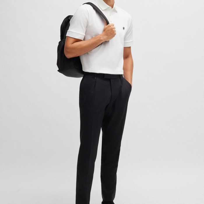 BOSS Mercerized-Cotton Polo Shirt With Double Monogram