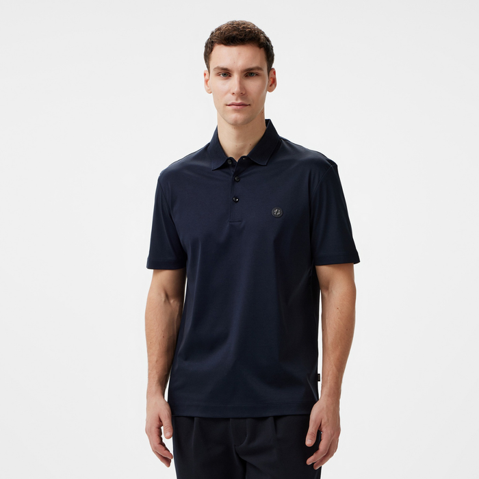 BOSS Mercerized-Cotton Polo-Shirt with double 'B' monogram
