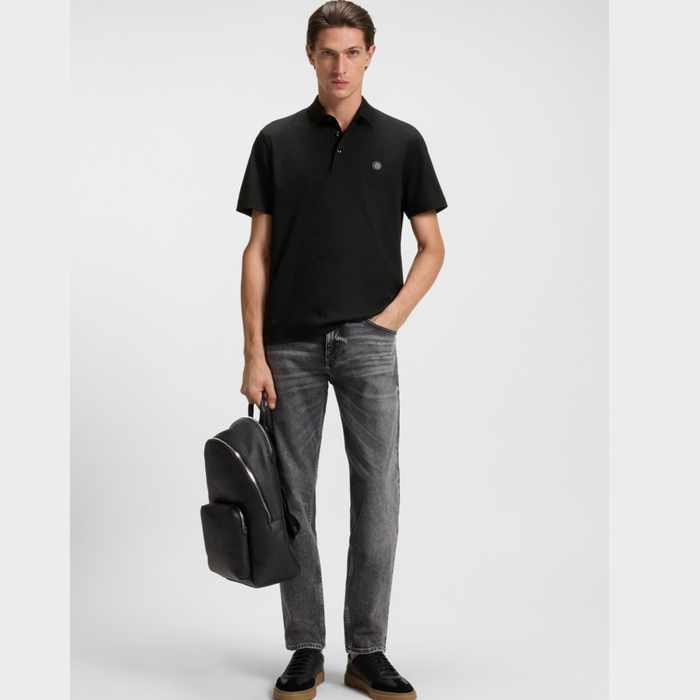 BOSS Mercerized-Cotton Polo-Shirt with double 'B' monogram