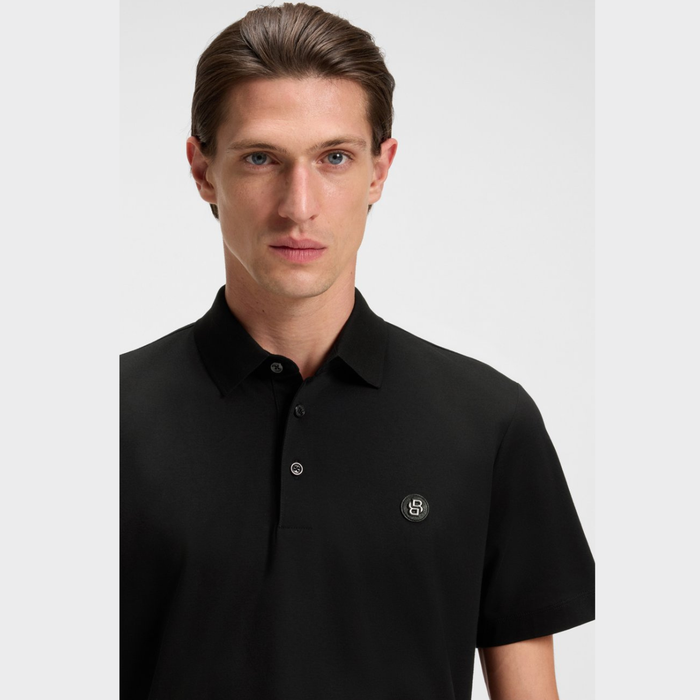 BOSS Mercerized-Cotton Polo-Shirt with double 'B' monogram