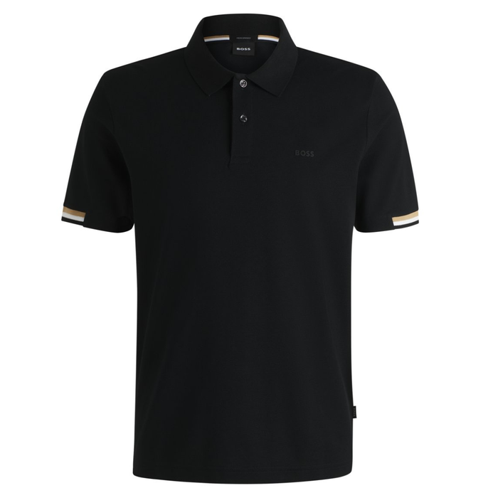 BOSS Rubberized-logo Polo-Shirt interlock cotton