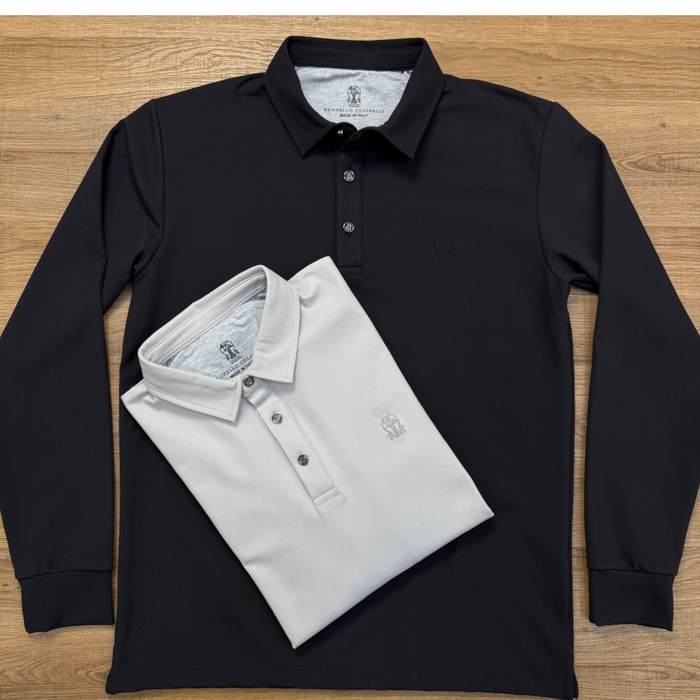 BRUNELLO CUCINELLI Embroidered Cotton Polo Shirt