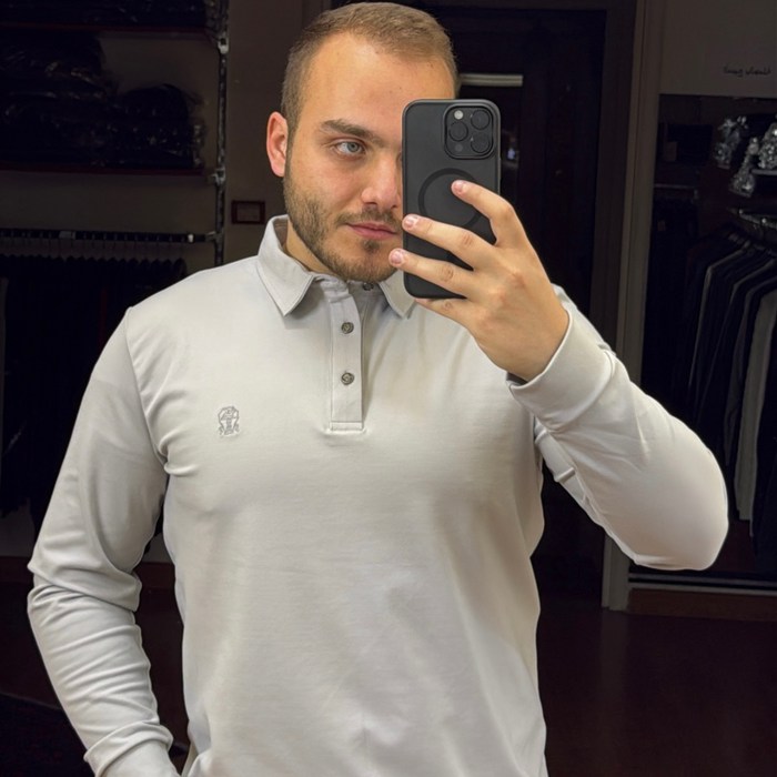BRUNELLO CUCINELLI Embroidered Cotton Polo Shirt