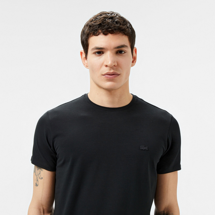 LACOSTE Black Crew Neck T-Shirt