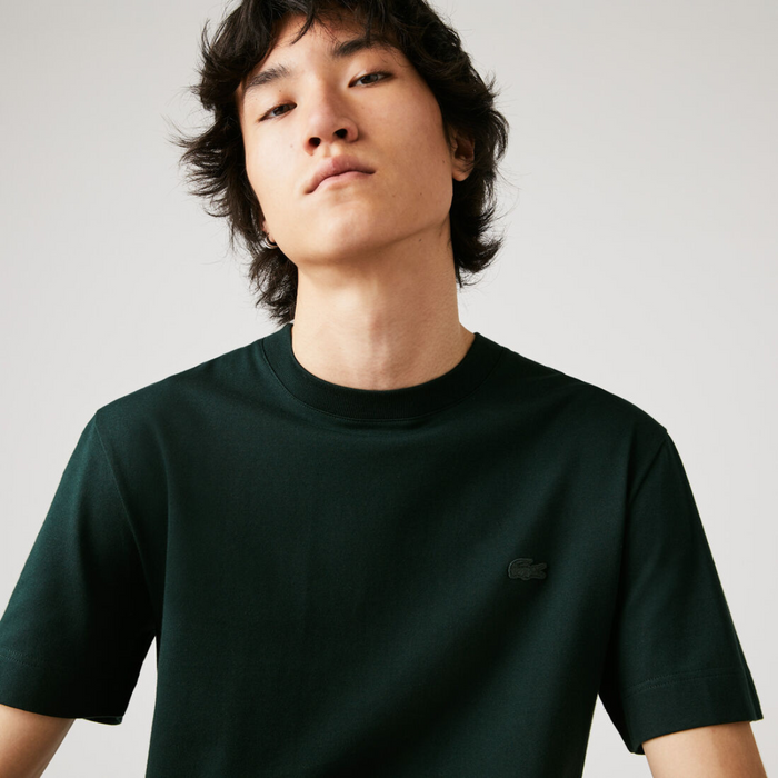 LACOSTE  Green Crew Neck Cotton T-shirt