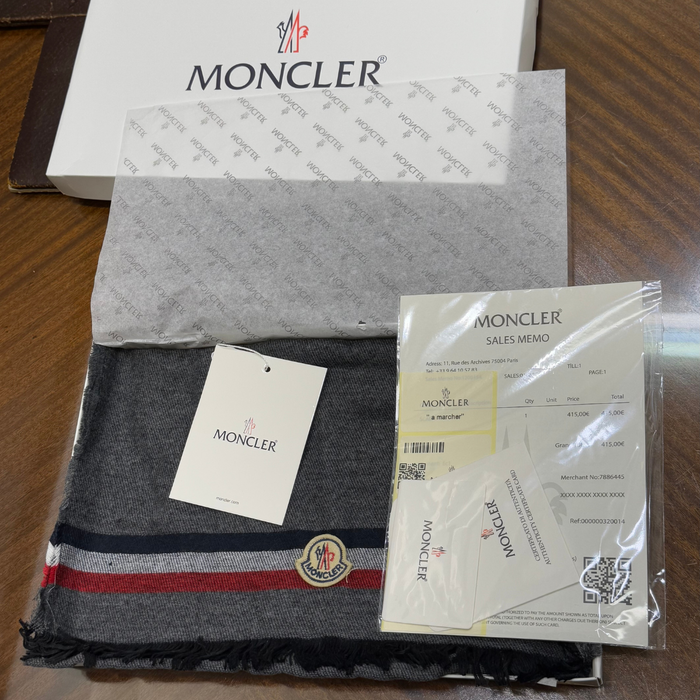 Moncler Tricolour Cotton Scarf