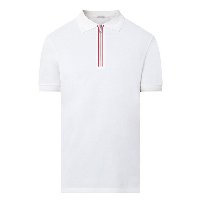 Moncler Zip Placket Trim Polo T-Shirt