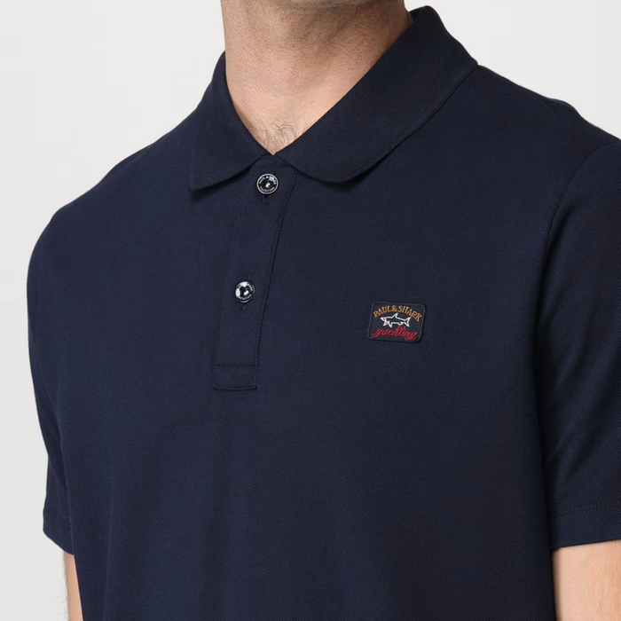 Paul&Shark Navy Blue Cotton Polo Shirt