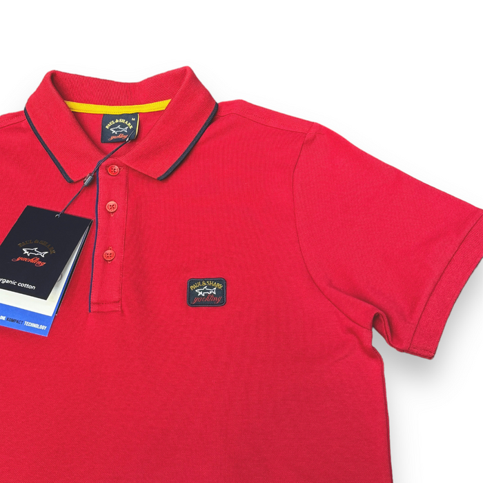 Paul&Shark Burgundy Cotton PIQUÉ Polo Shirt