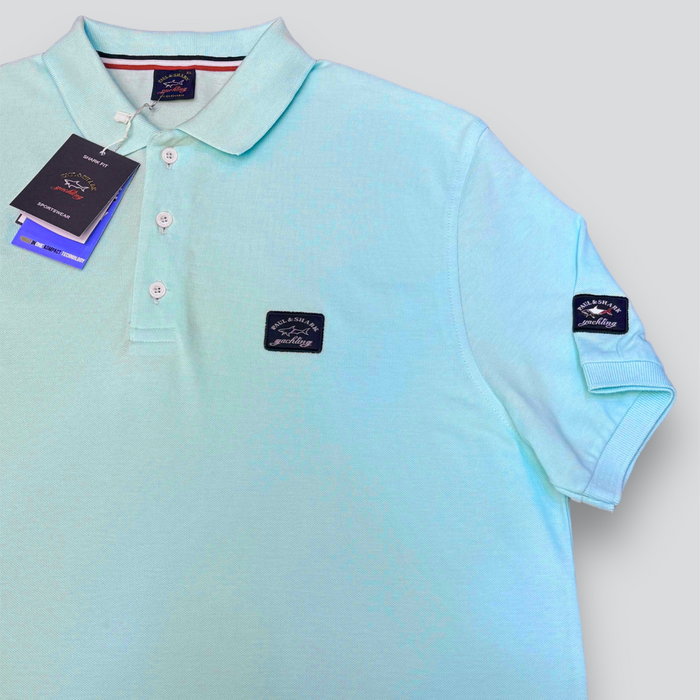 Paul&Shark Sky Blue Cotton PIQUÉ Polo Shirt