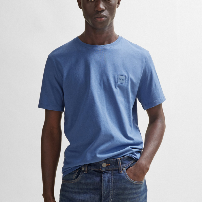 BOSS Cotton T-Shirt With Logo Patch