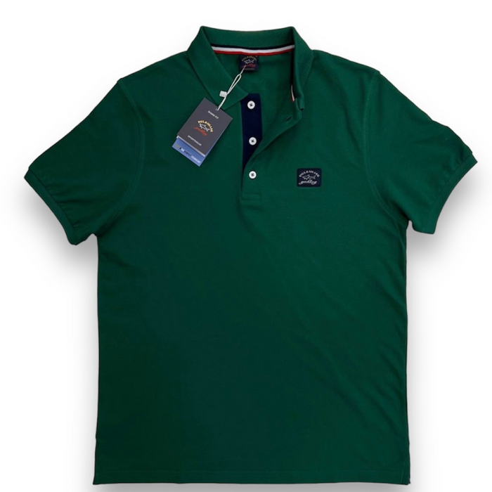 Paul&Shark Green Cotton PIQUÉ Polo Shirt