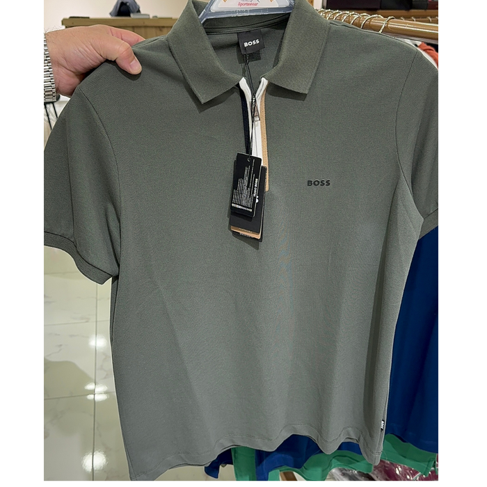 BOSS Half Zip Polo Shirt