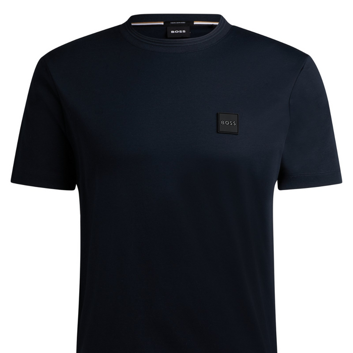 BOSS Cotton T-Shirt with Logo Patch