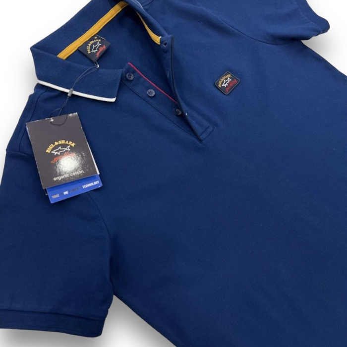 Paul&Shark Blue Cotton PIQUÉ Polo Shirt