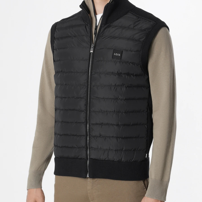 BOSS Logo-Patch Quilted Gilet