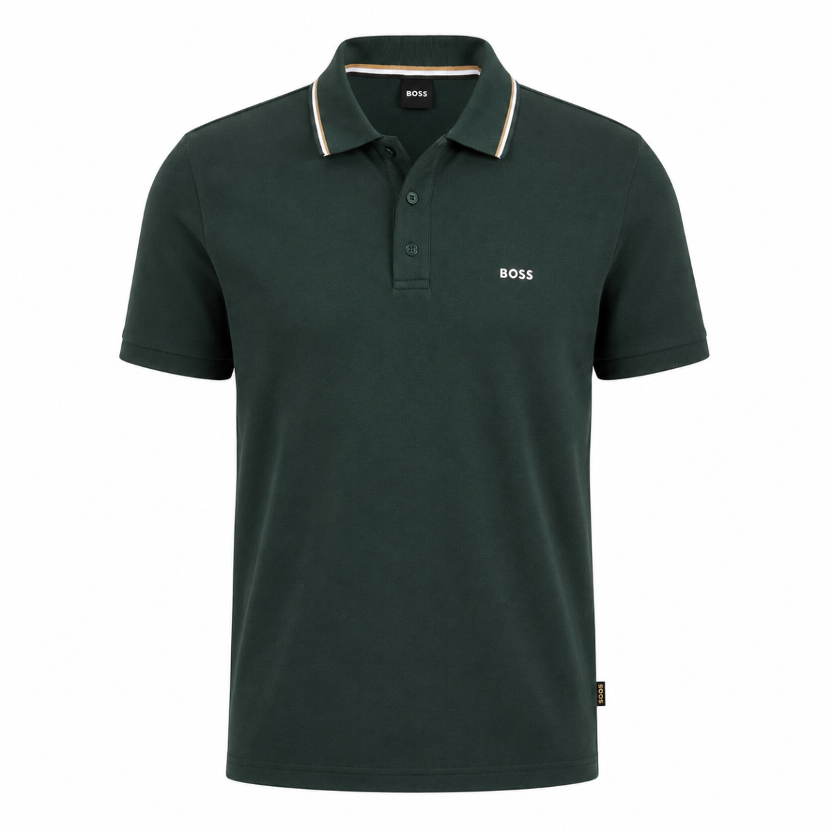 BOSS Polo-Shirt In Soft Cotton With Striped Collar