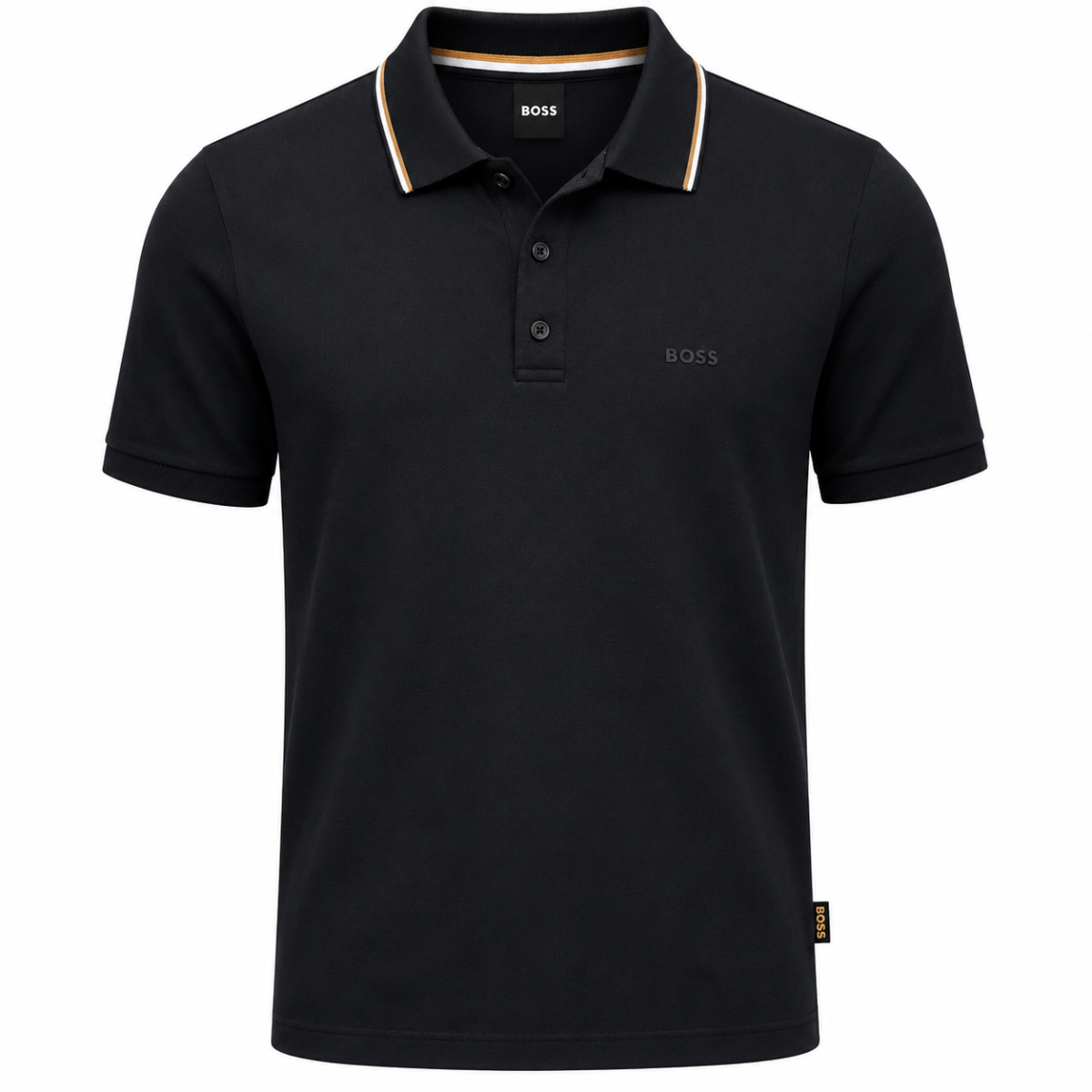 BOSS Polo-Shirt In Soft Cotton With Striped Collar