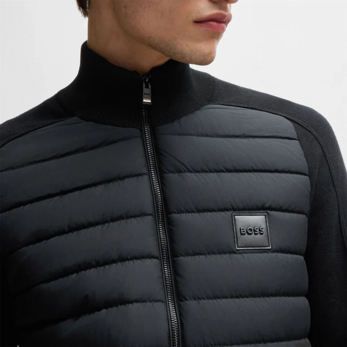 BOSS Esfero Knitted Wool Hybrid Jacket