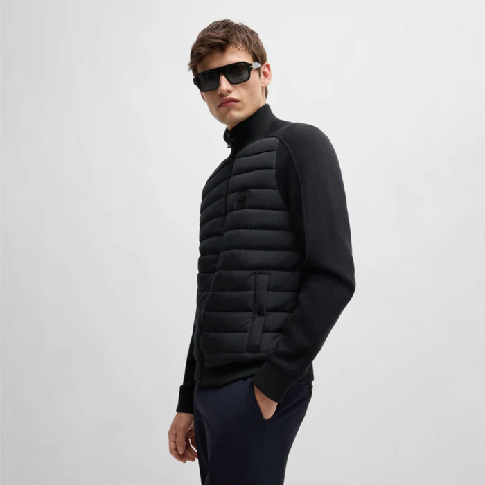 BOSS Esfero Knitted Wool Hybrid Jacket