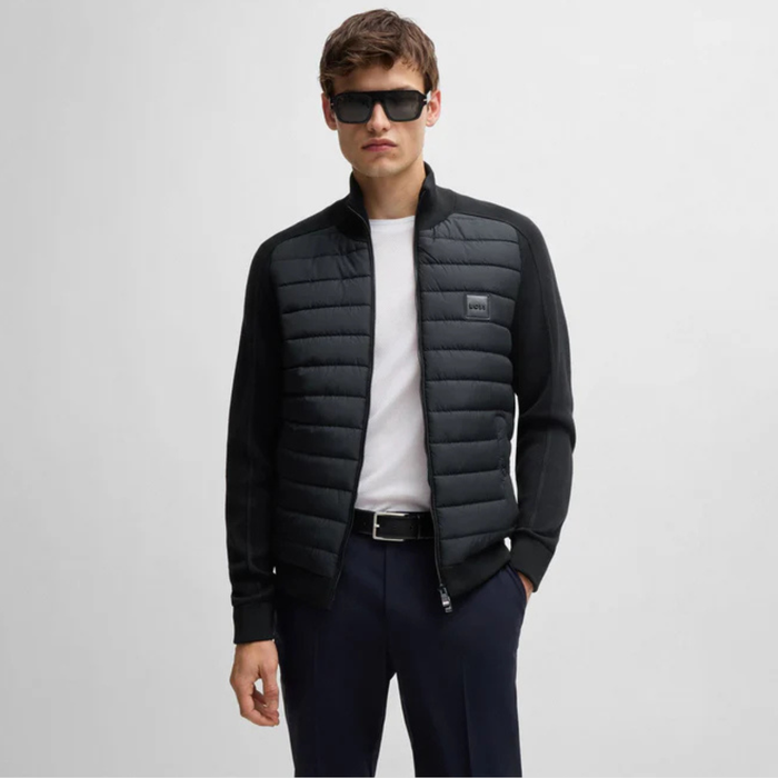 BOSS Esfero Knitted Wool Hybrid Jacket