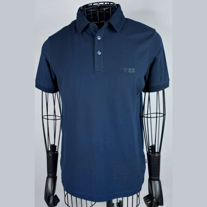 BOSS Polo Shirt In cotton With Rubberized Logo