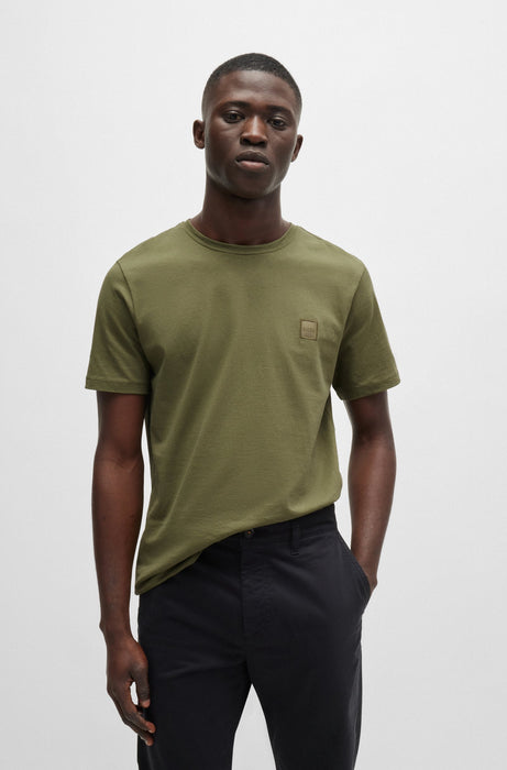 BOSS Cotton T-Shirt with Logo Patch