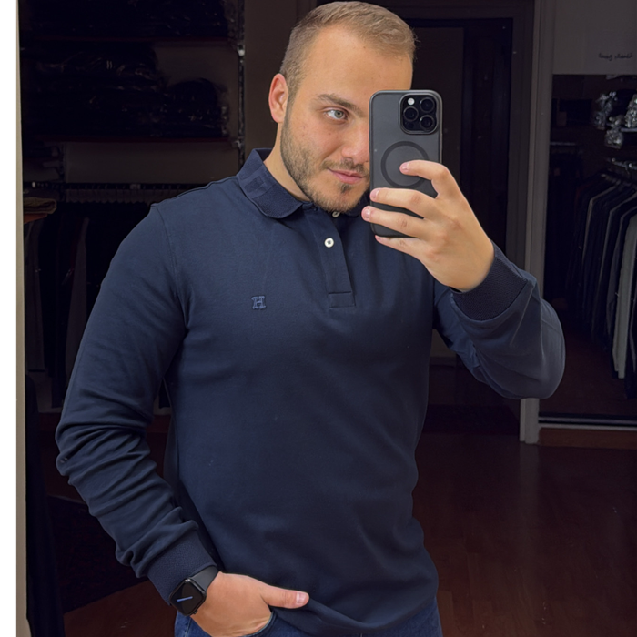 HERMES "H" Embroidered Buttoned Polo-Shirt