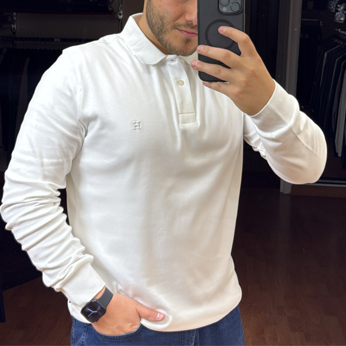 HERMES "H" Embroidered Buttoned Polo-Shirt