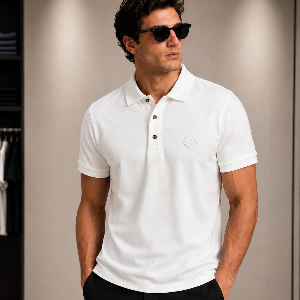 Moncler Extra-Fine Lightweight Cotton Polo