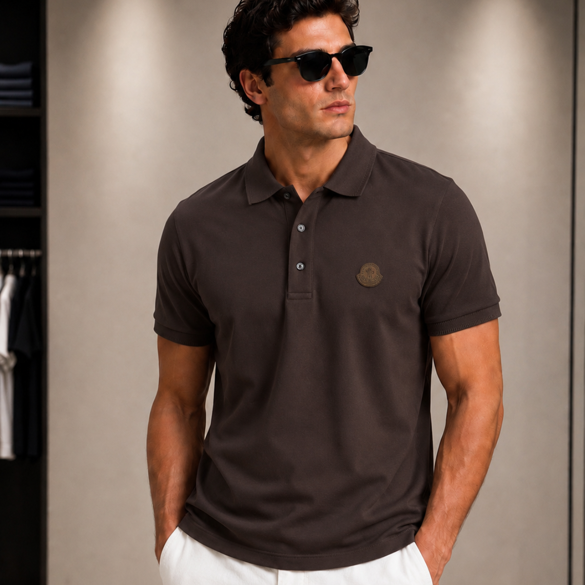 Moncler Extra-Fine Lightweight Cotton Polo