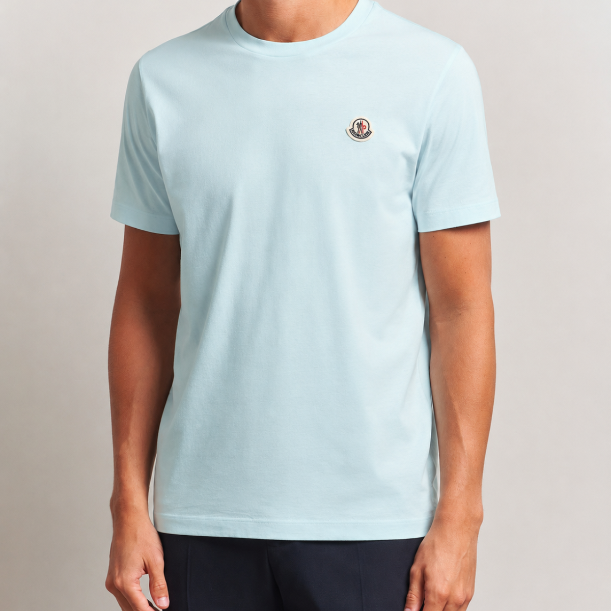 Moncler Logo Patch Cotton T-Shirt