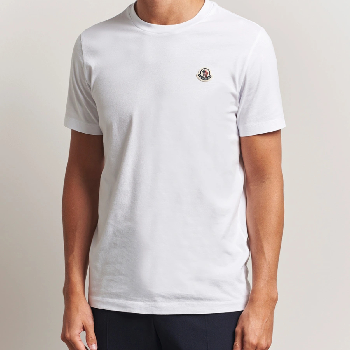 Moncler Logo Patch Cotton T-Shirt