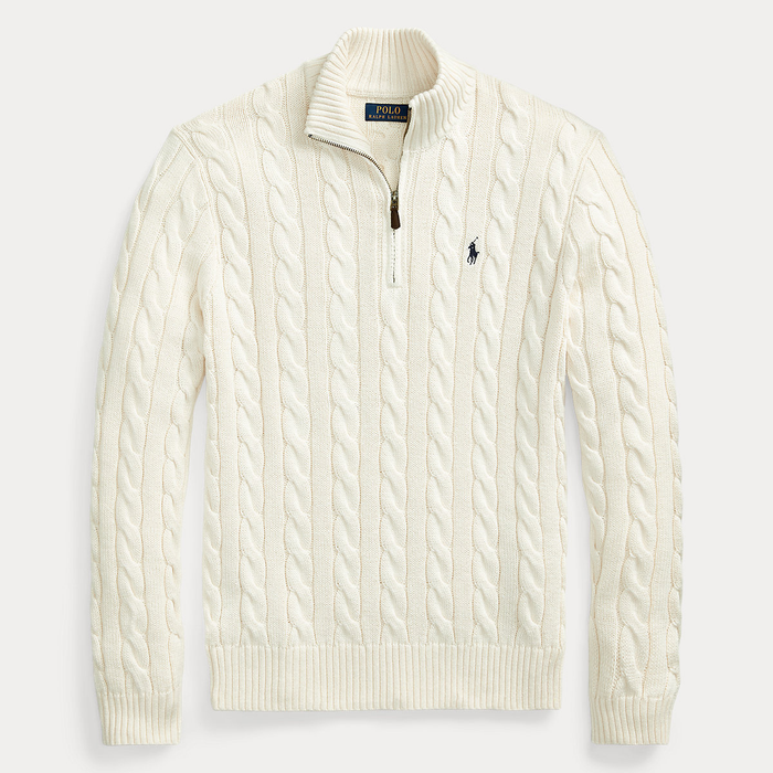 Ralph Lauren Cable-Knit Cotton Quarter-Zip Jumper