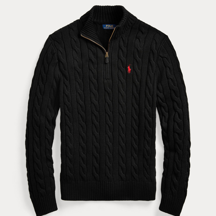Ralph Lauren Cable-Knit Cotton Quarter-Zip Jumper