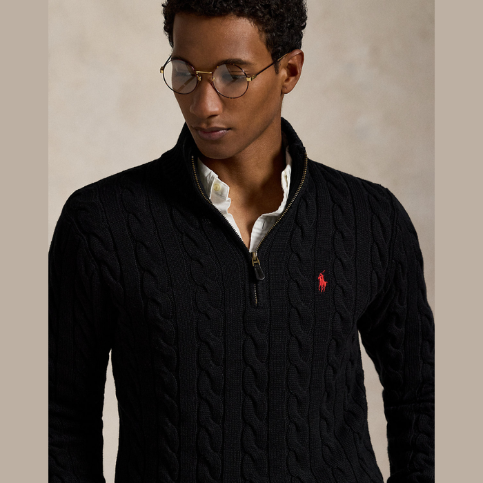 Ralph Lauren Cable-Knit Cotton Quarter-Zip Jumper