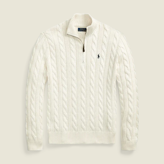 Ralph Lauren Cable-Knit Cotton Quarter-Zip Jumper
